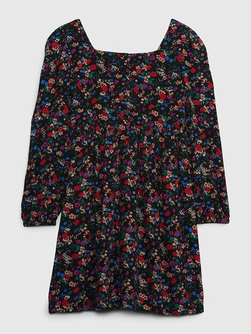 GAP Girls Black Floral‎ Long-Sleeve Dress LARGE
